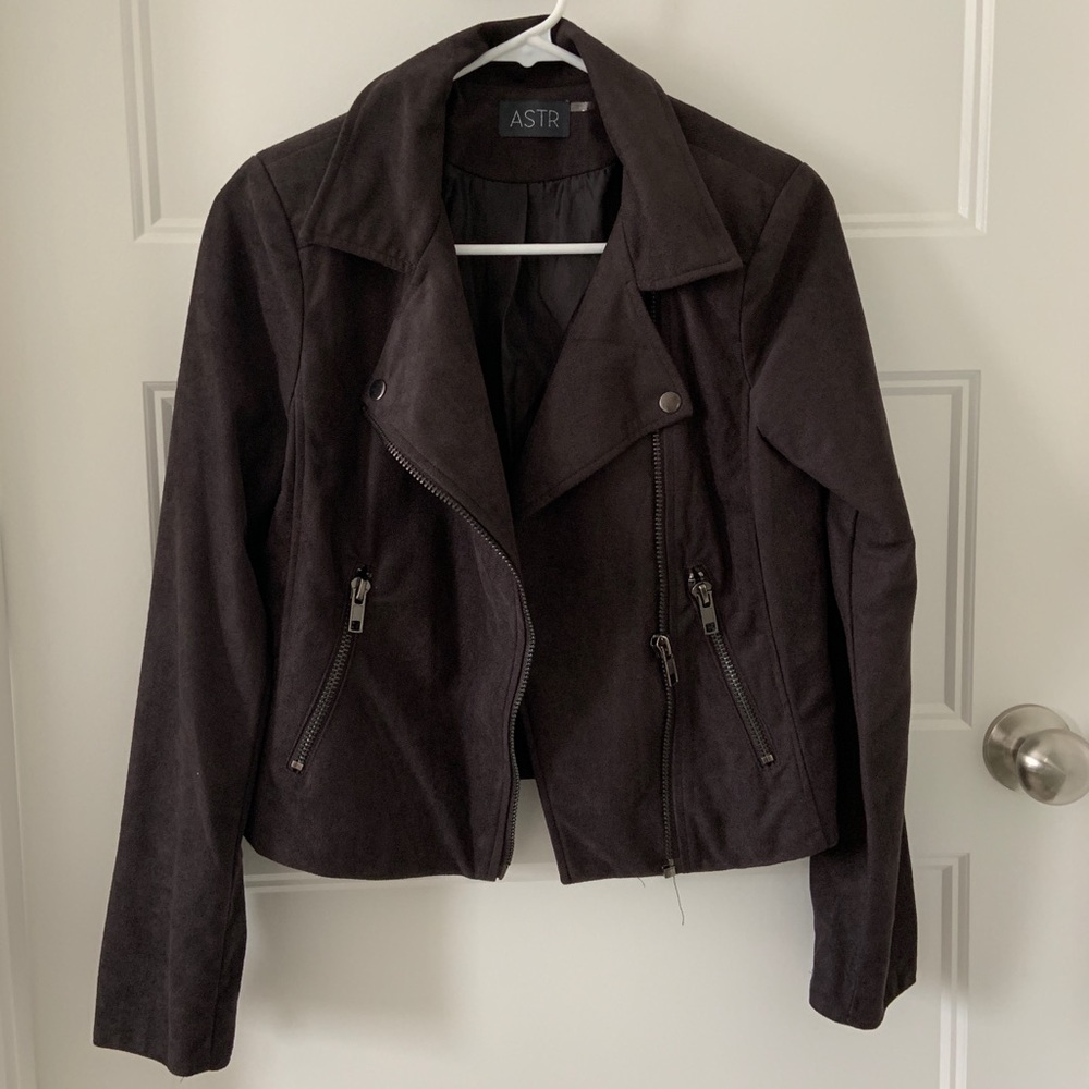 ASTR suede moto jacket